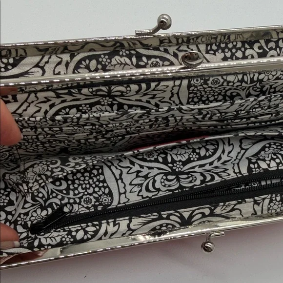 HOBO Pink Leather Clutch with Silver Accents - Picture 5 of 9